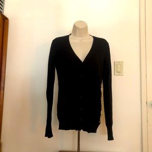 Barneys New York Co-Op slim fit v-neck button cardigan; sz S